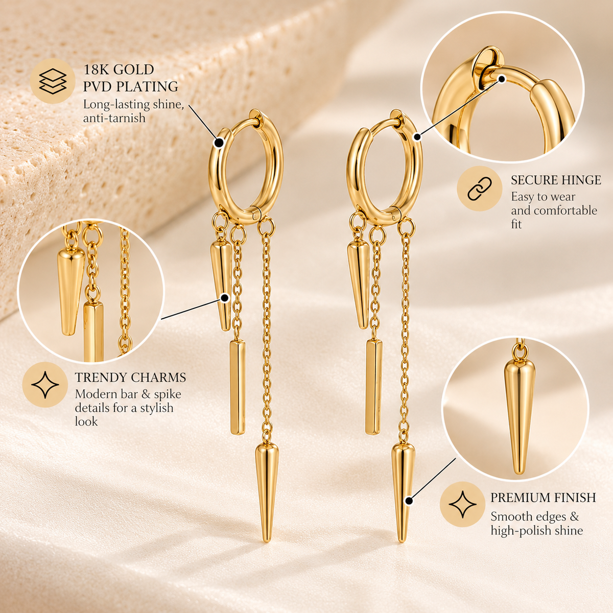 Luna Cascade Earrings