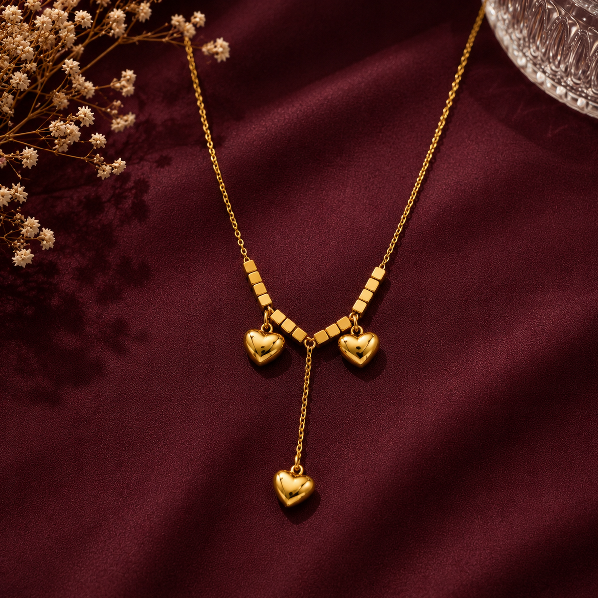 Amora Triple Heart Necklace