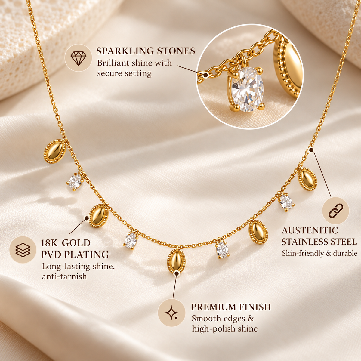 Oval Drop Necklace
