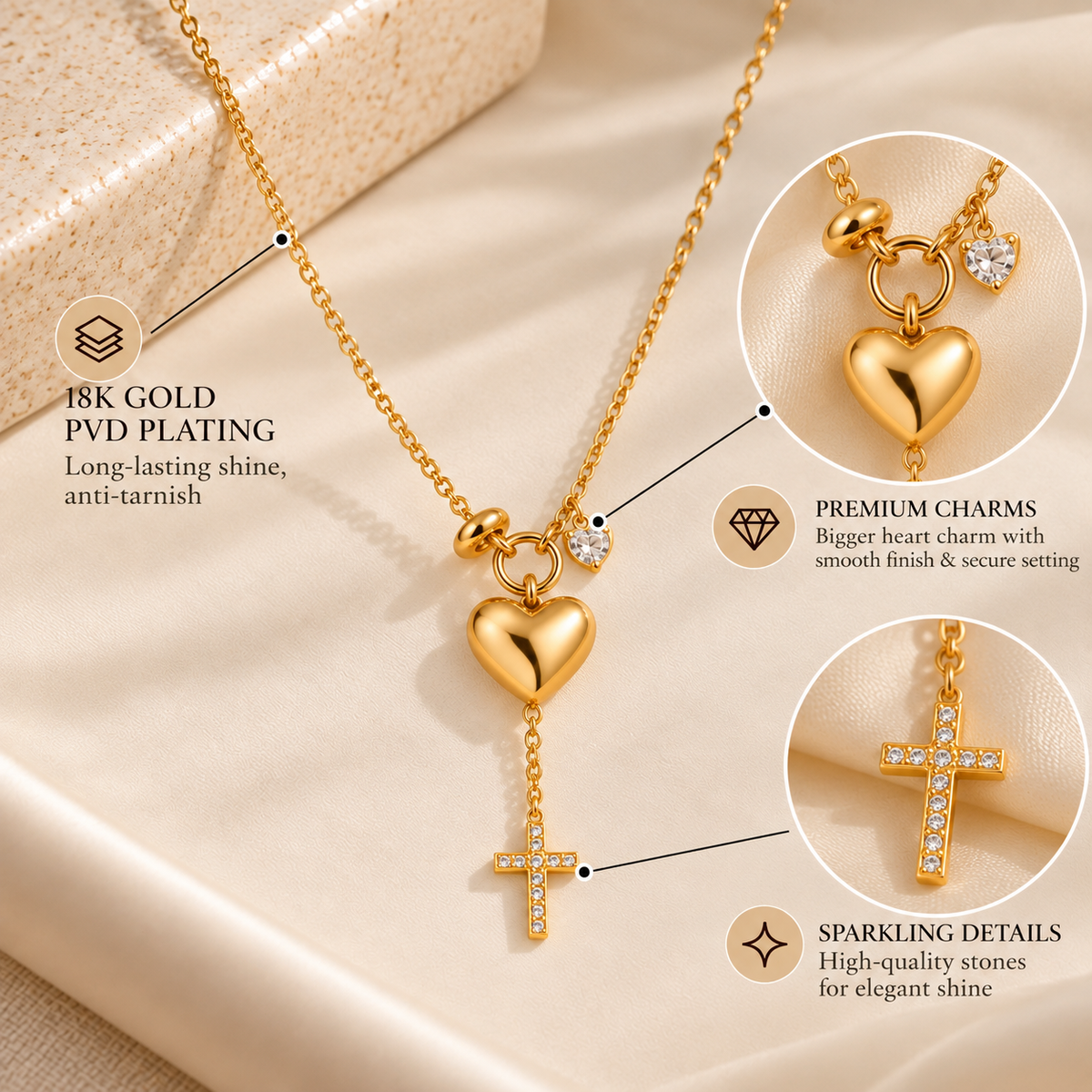 Cora Cross Necklace