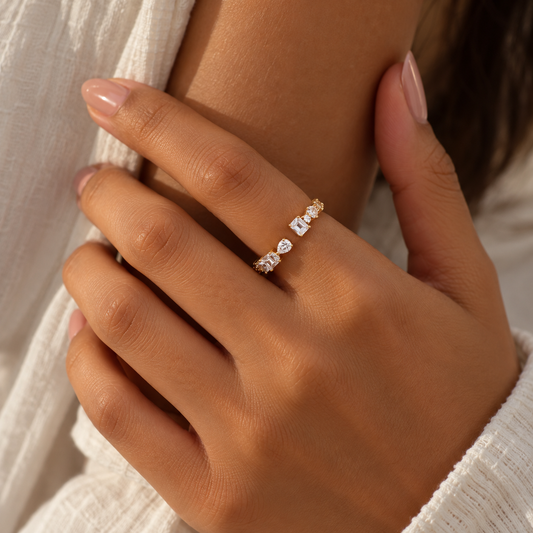 Celeste Crystal Open Ring