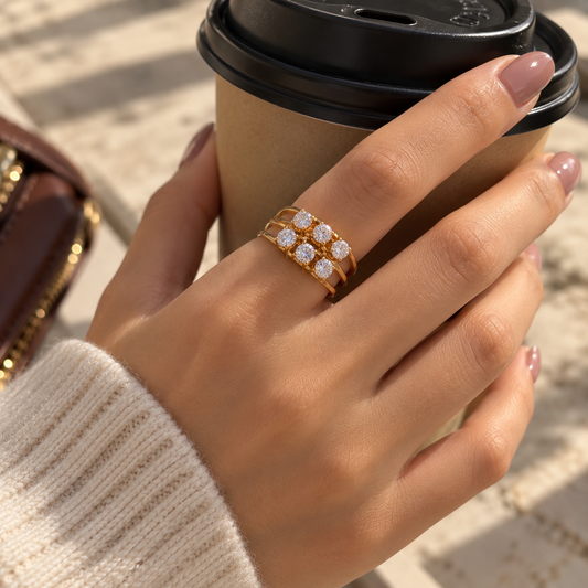 Crystal Cuff Ring