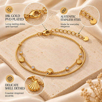 Seashell Charm Bracelet