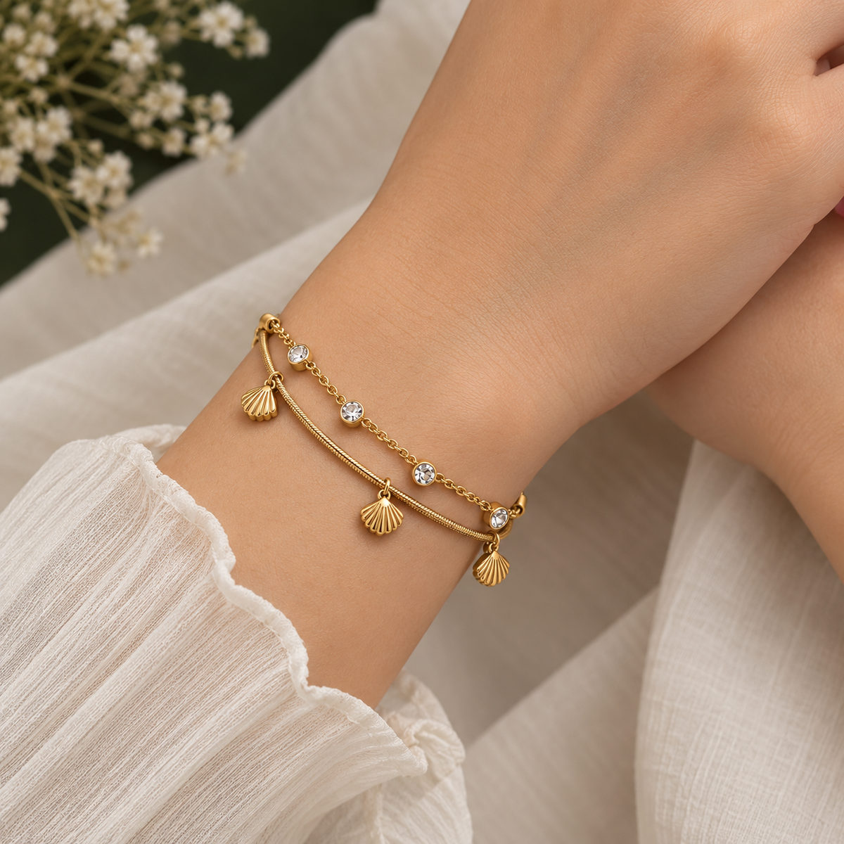 Seashell Charm Bracelet