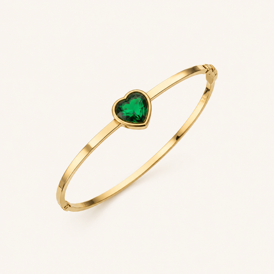 Emerald Heart Bracelet