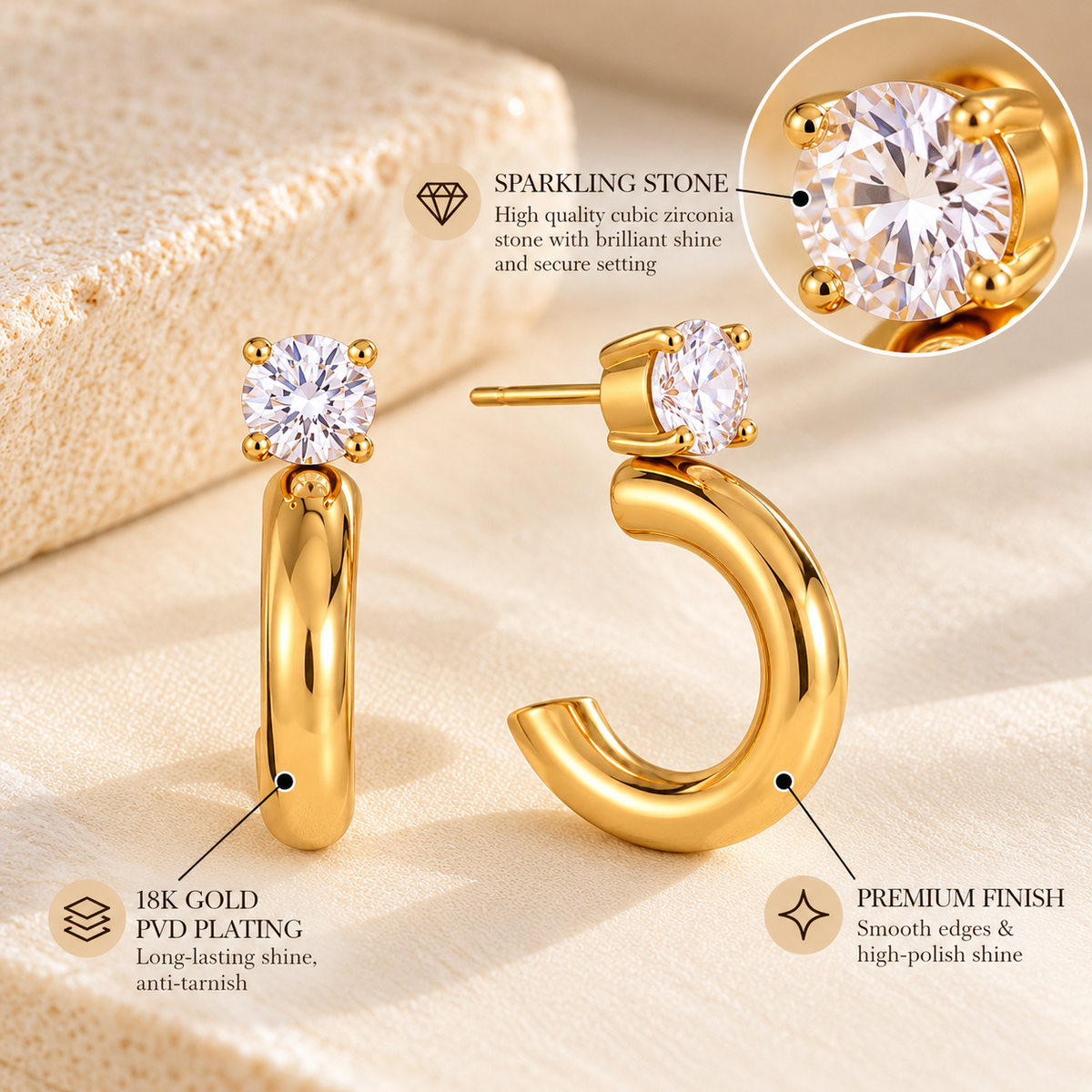 Solara Hoops Earrings