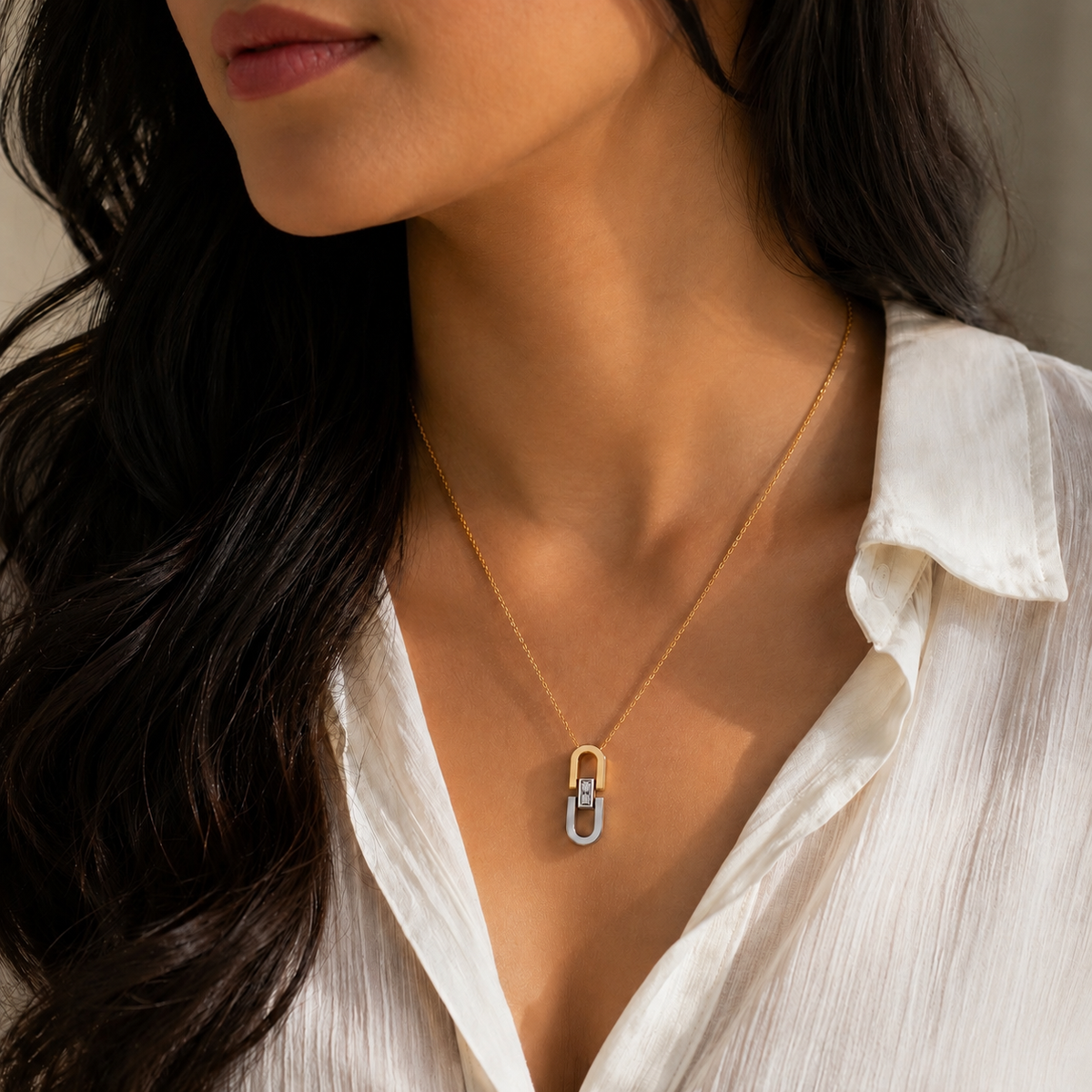 Elara Two-Tone Necklace