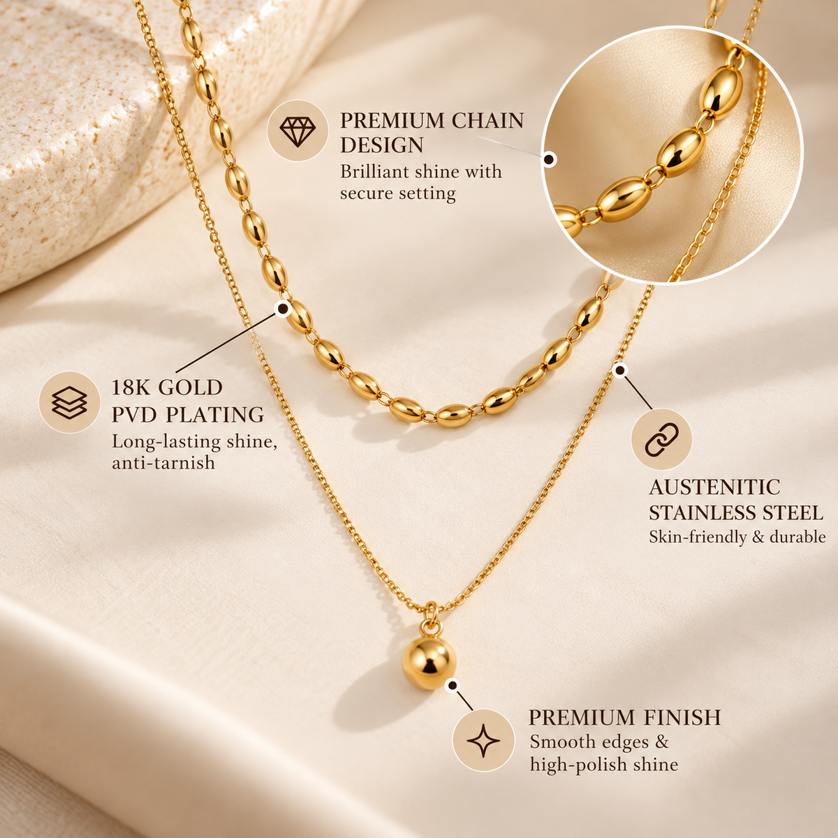 Aurelia Layered Drop Necklace