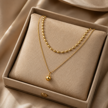 Aurelia Layered Drop Necklace