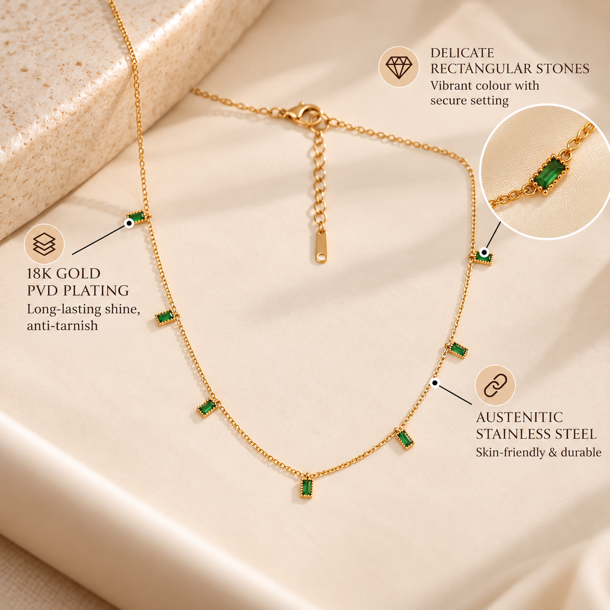 Elara Emerald Necklace