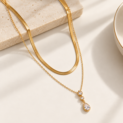 Duo Drop Necklace
