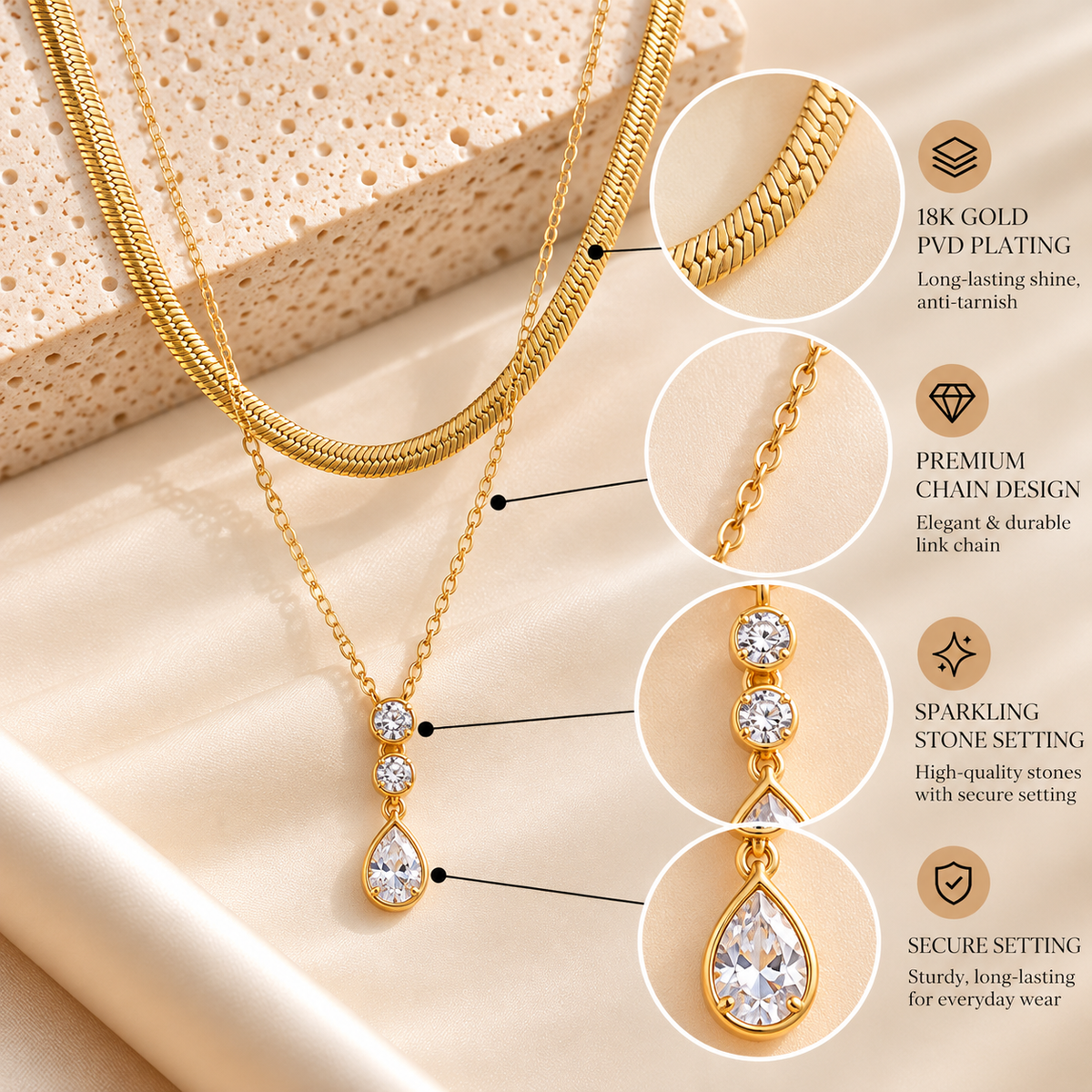 Duo Drop Necklace