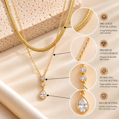 Duo Drop Necklace