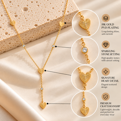 Heartline Lariat Necklace