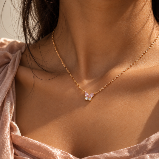 Blush Butterfly Necklace