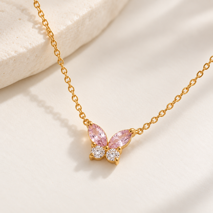 Blush Butterfly Necklace