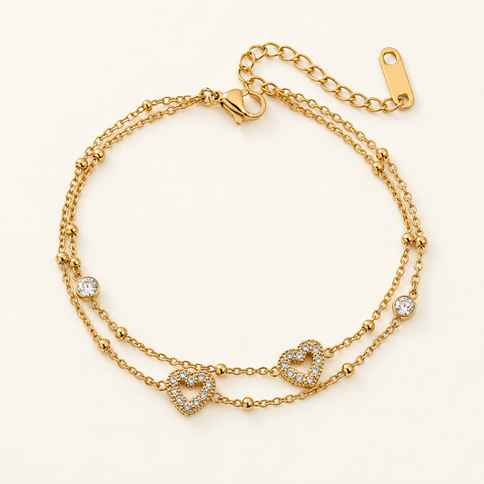 Twin Hearts Bracelet