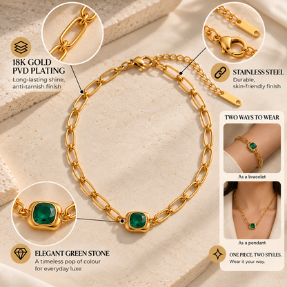 Emerald Link Bracelet