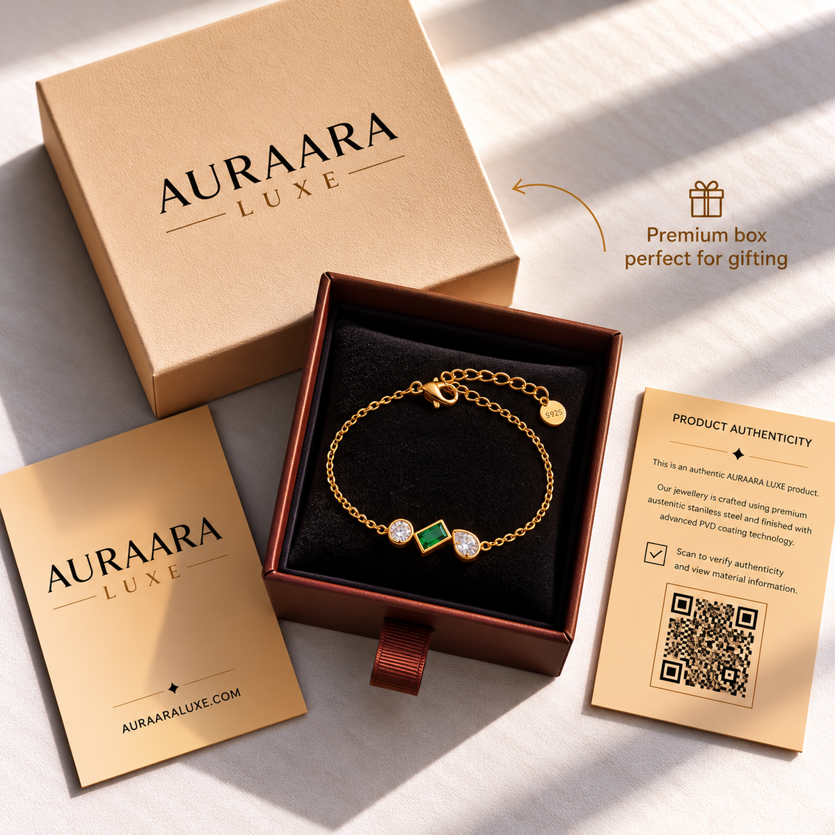 Emerald Trio Bracelet