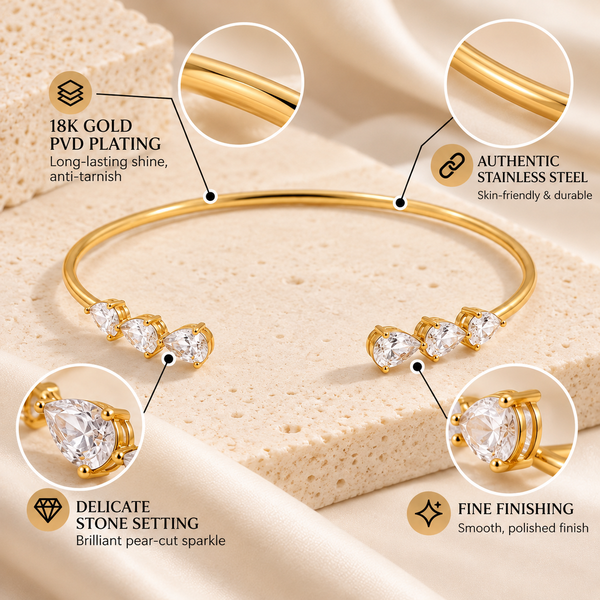 Lumière Cuff Bracelet