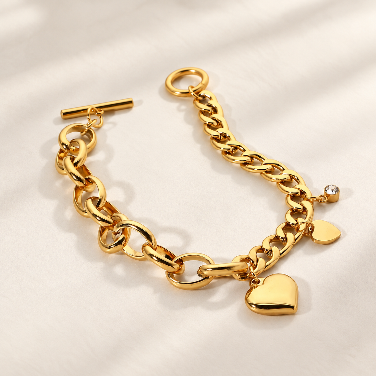 Heart Charm  Bracelet