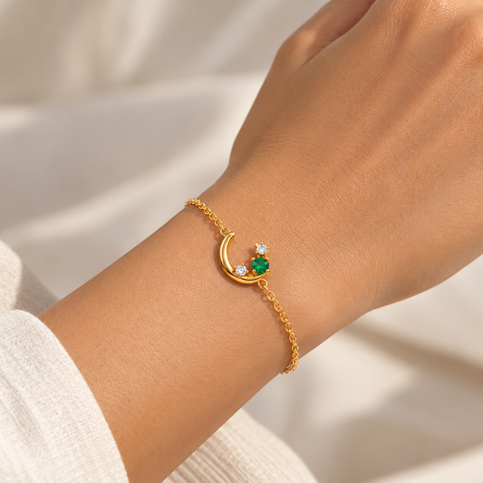 Emerald Moon Bracelet