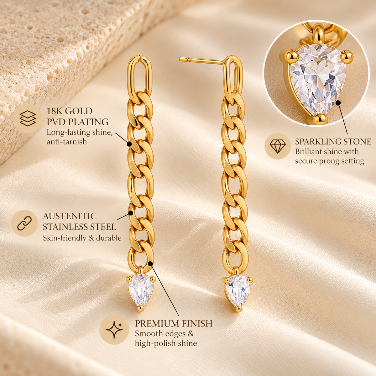Orlisse Chain Earrings