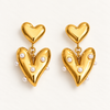 Pearl Heart Drop Earrings