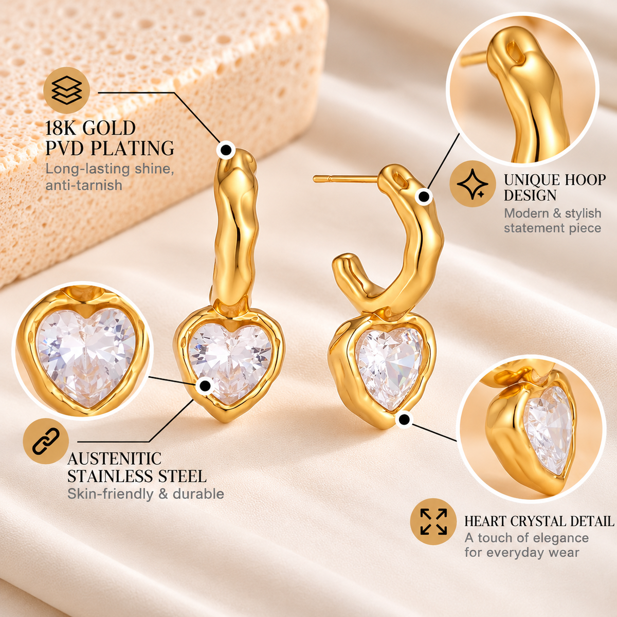 Lovaire Heart Earrings