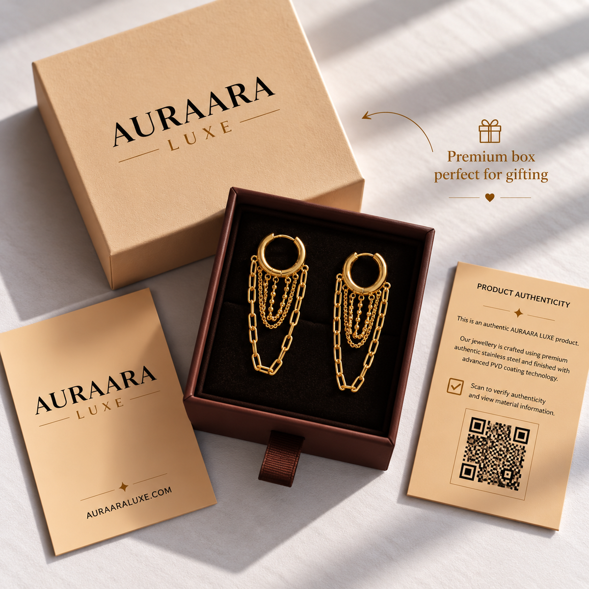 Chainfall Hoops Earrings