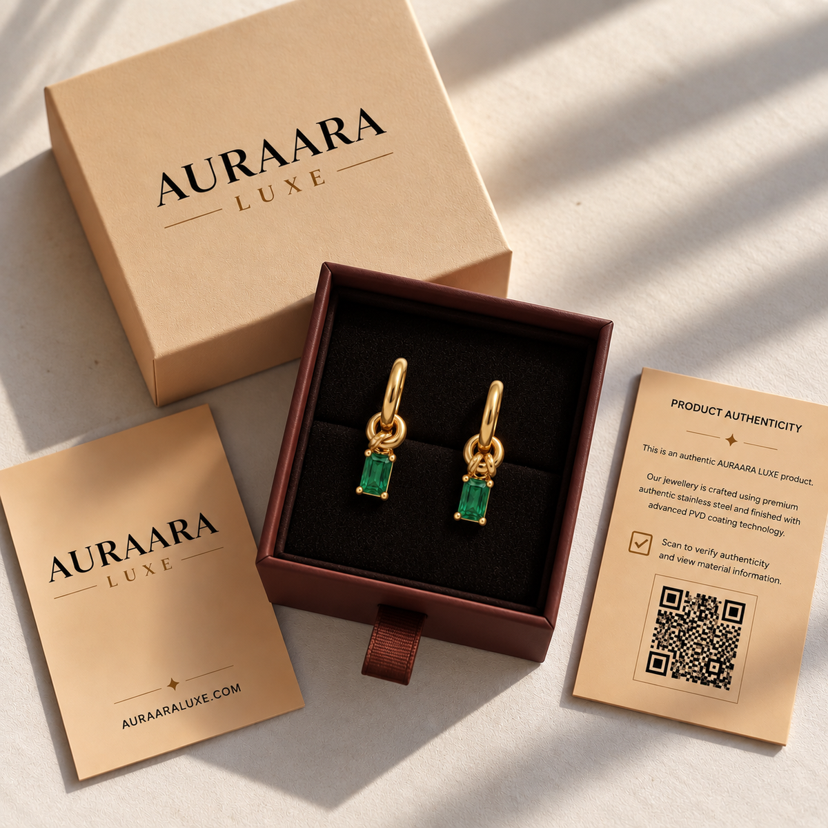 Emerald Drop Earrings