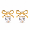 Bow & Heart Drop Earrings