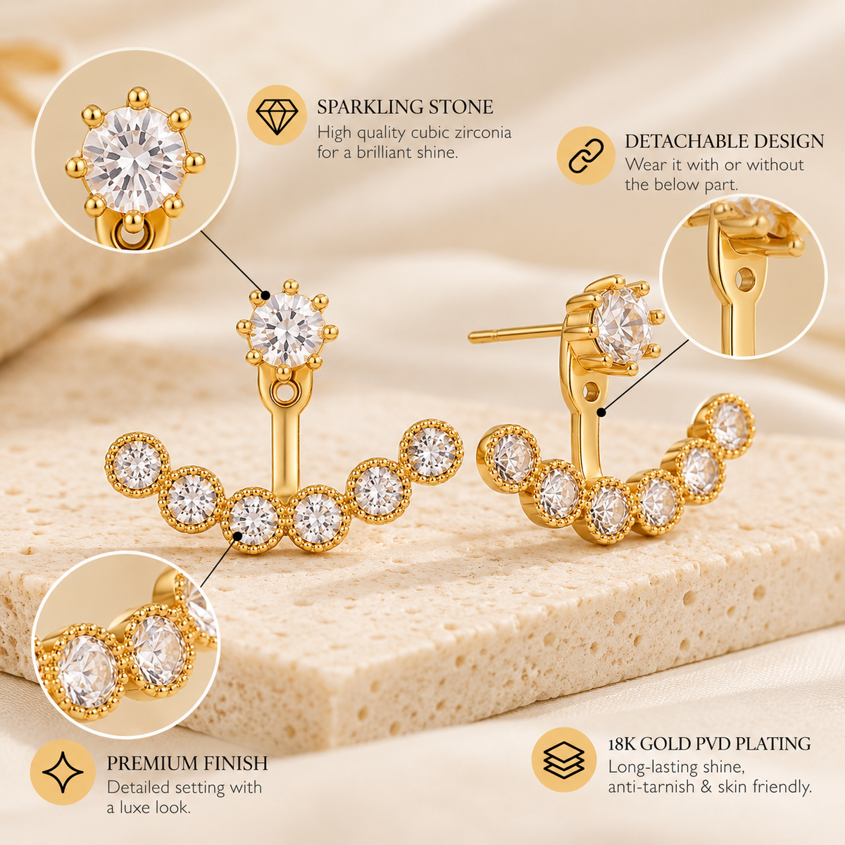 Arc Studs Earrings