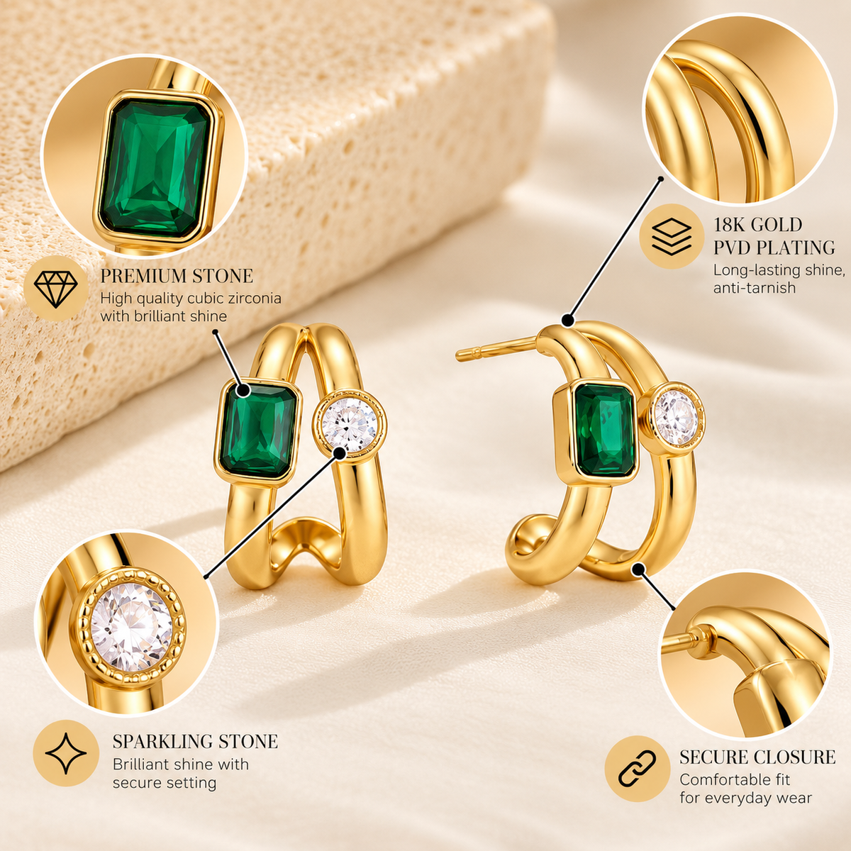Duo Hoops Earrings
