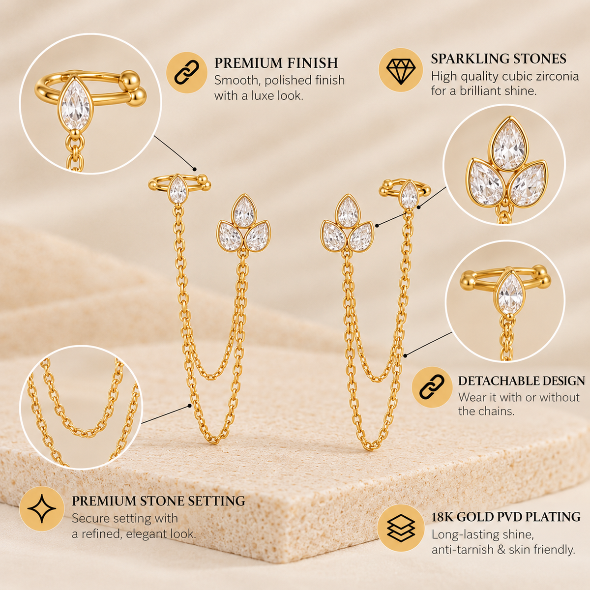 Petaline Chains Earrings