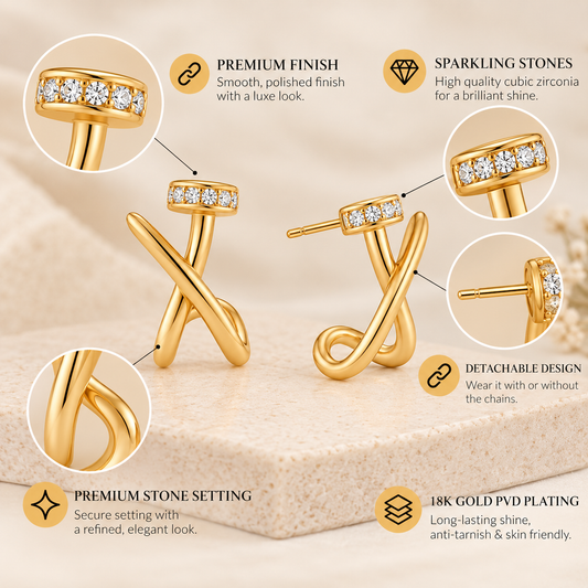 Twistline Studs Earrings