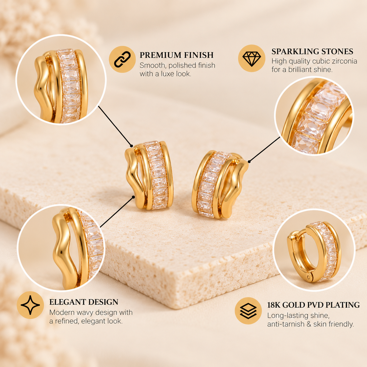 Virelle Huggies Earrings