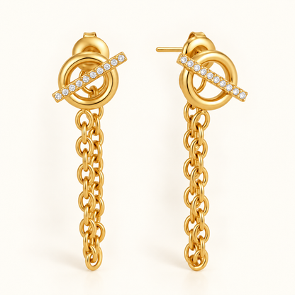Torque Chain Earrings