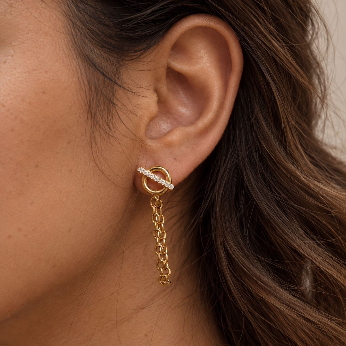 Torque Chain Earrings