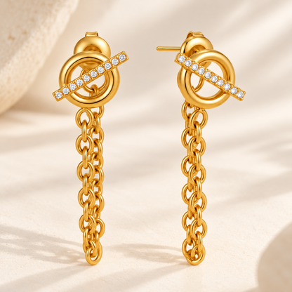 Torque Chain Earrings