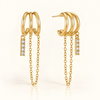 Triple Muse Chain Earrings