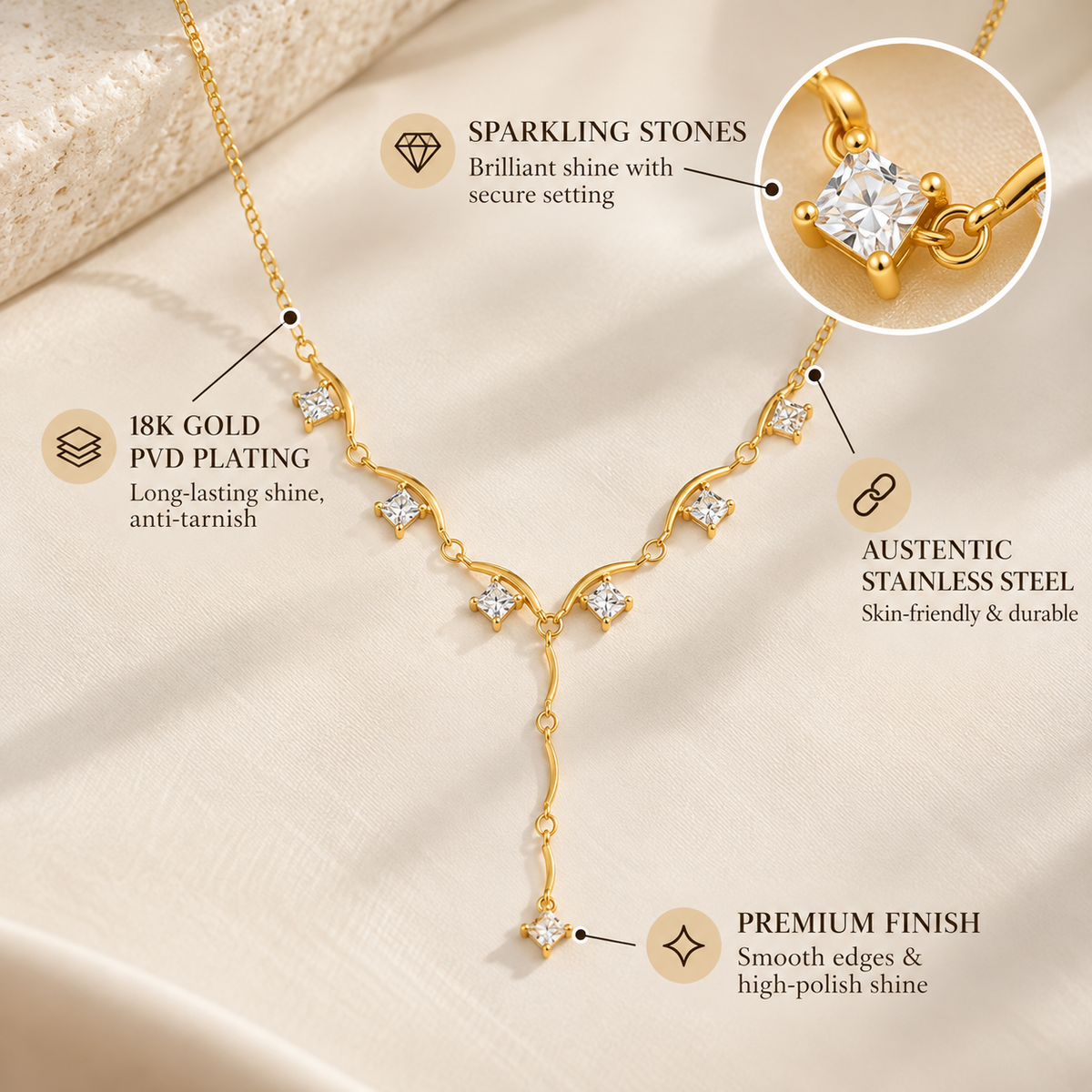Seraphinal Y-Drop Necklace