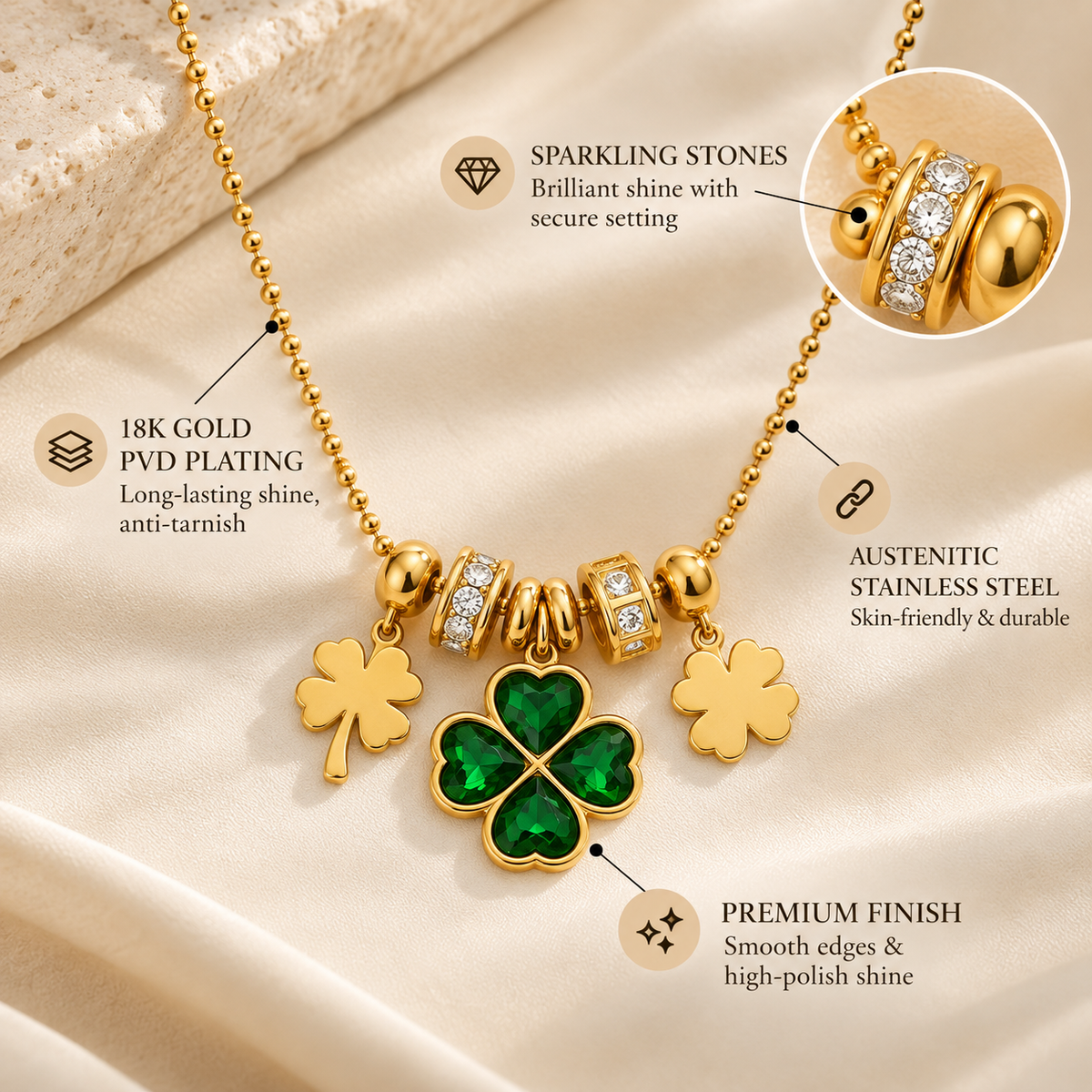 Clovera Charm Necklace
