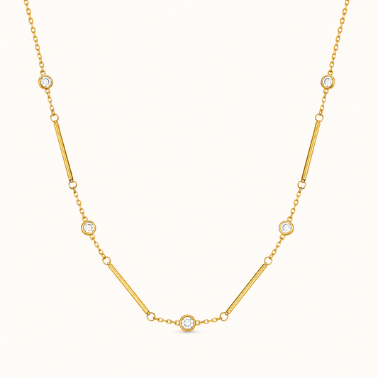 Élan Crystal Bar Necklace