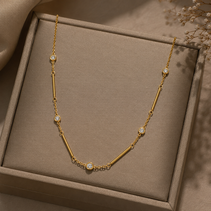 Élan Crystal Bar Necklace
