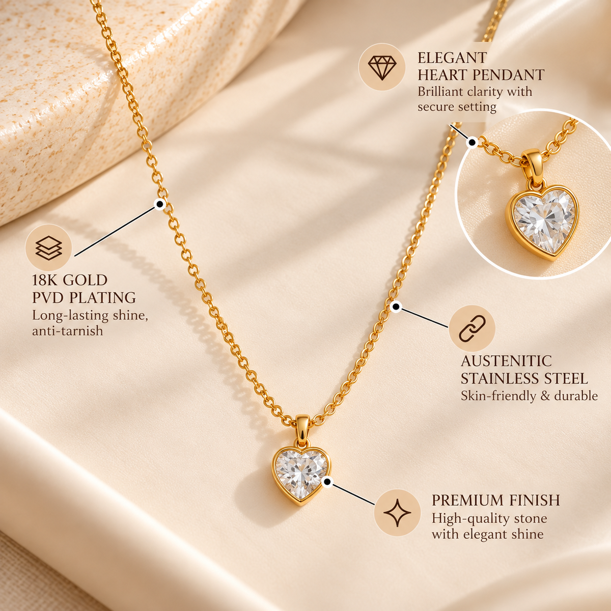 Ciela Heart Necklace