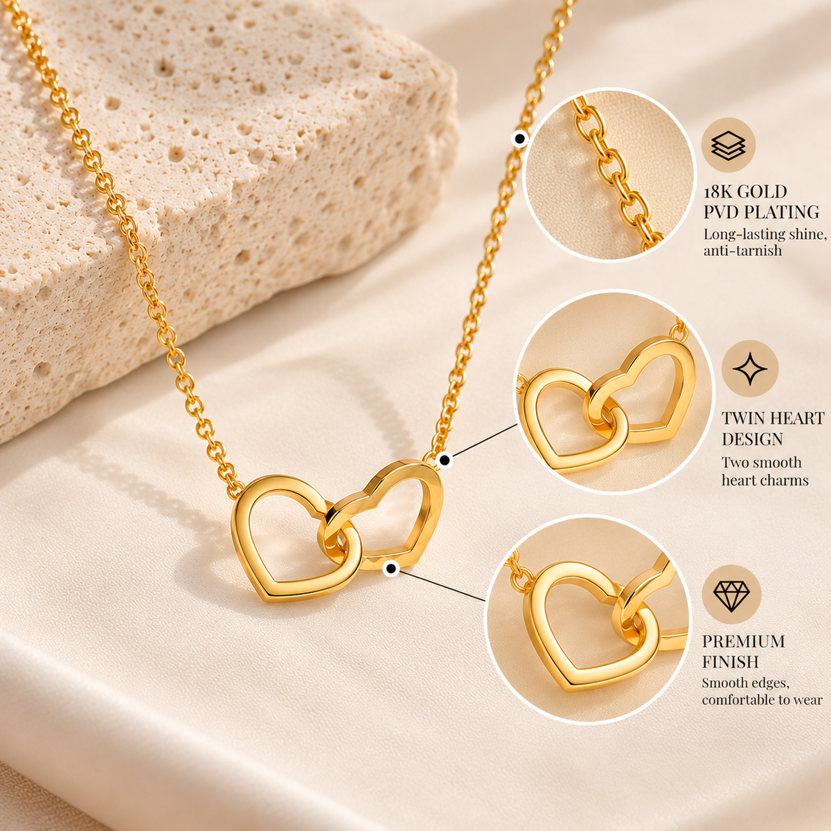 Twin Heart Necklace