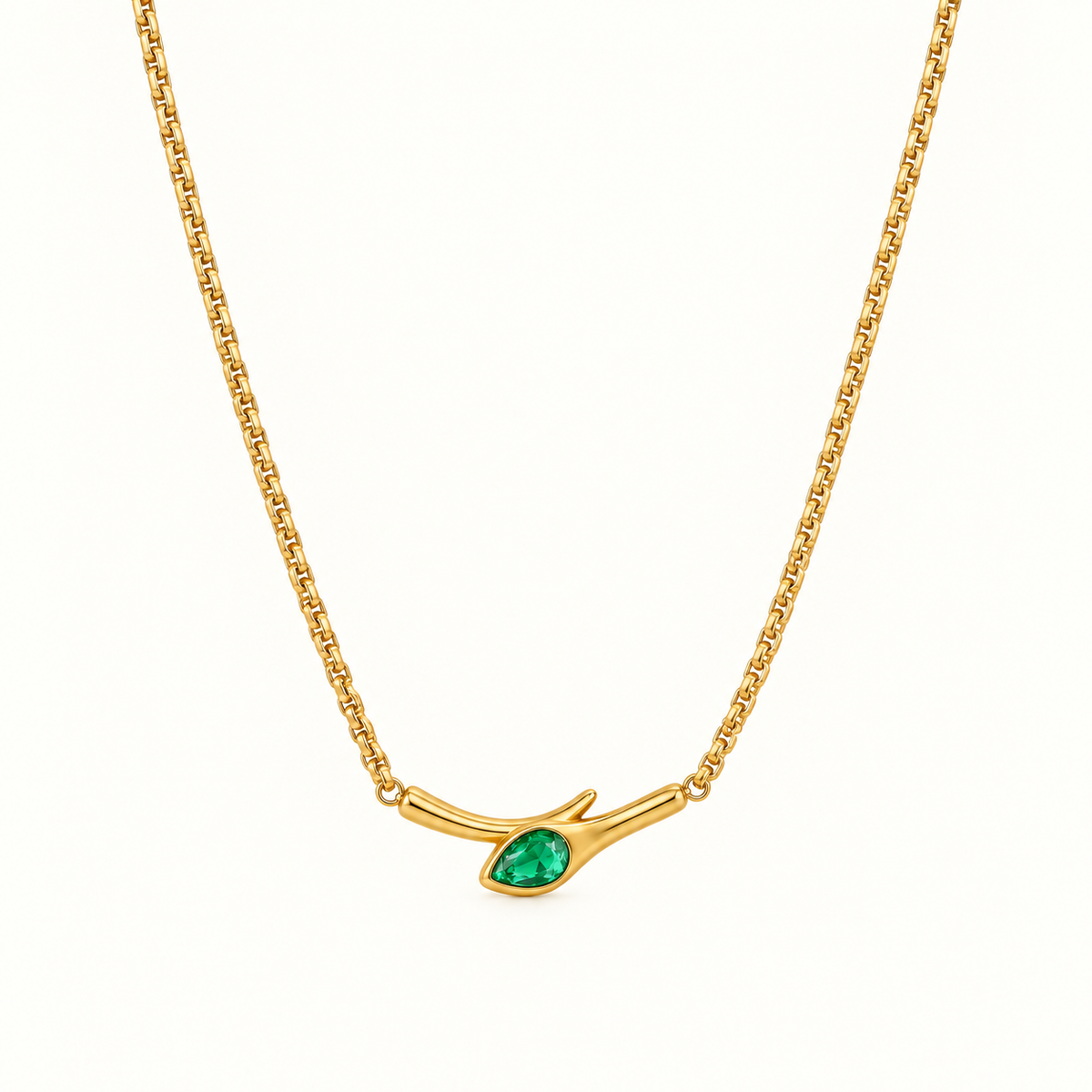 Emerald Curve Necklace