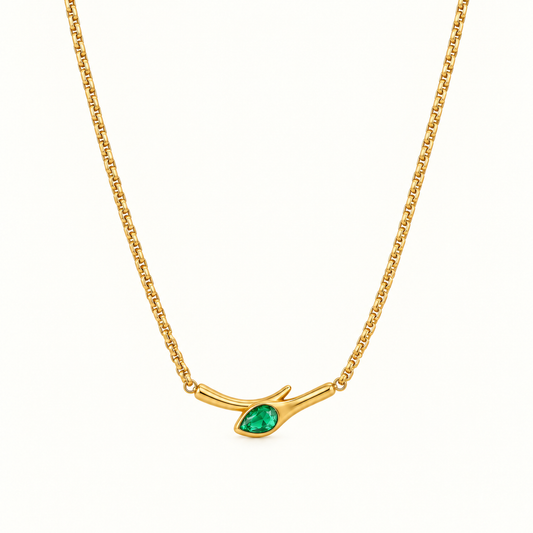 Emerald Curve Necklace
