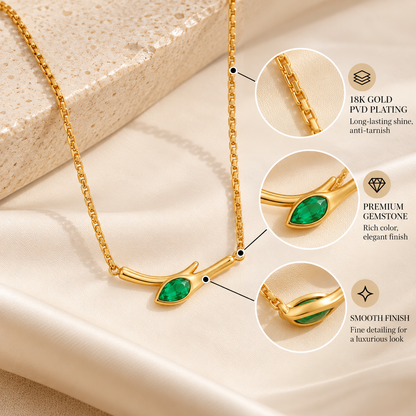 Emerald Curve Necklace